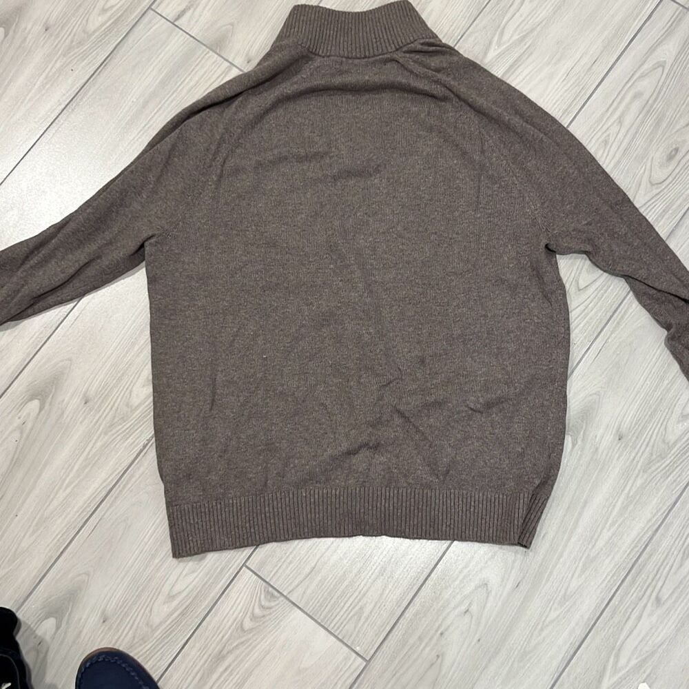 Banana‎ Republic Men’s Brown Taupe Quarter Button Sweater Size XL - Picture 5 of 5